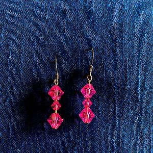 Pink Beaded Earrings